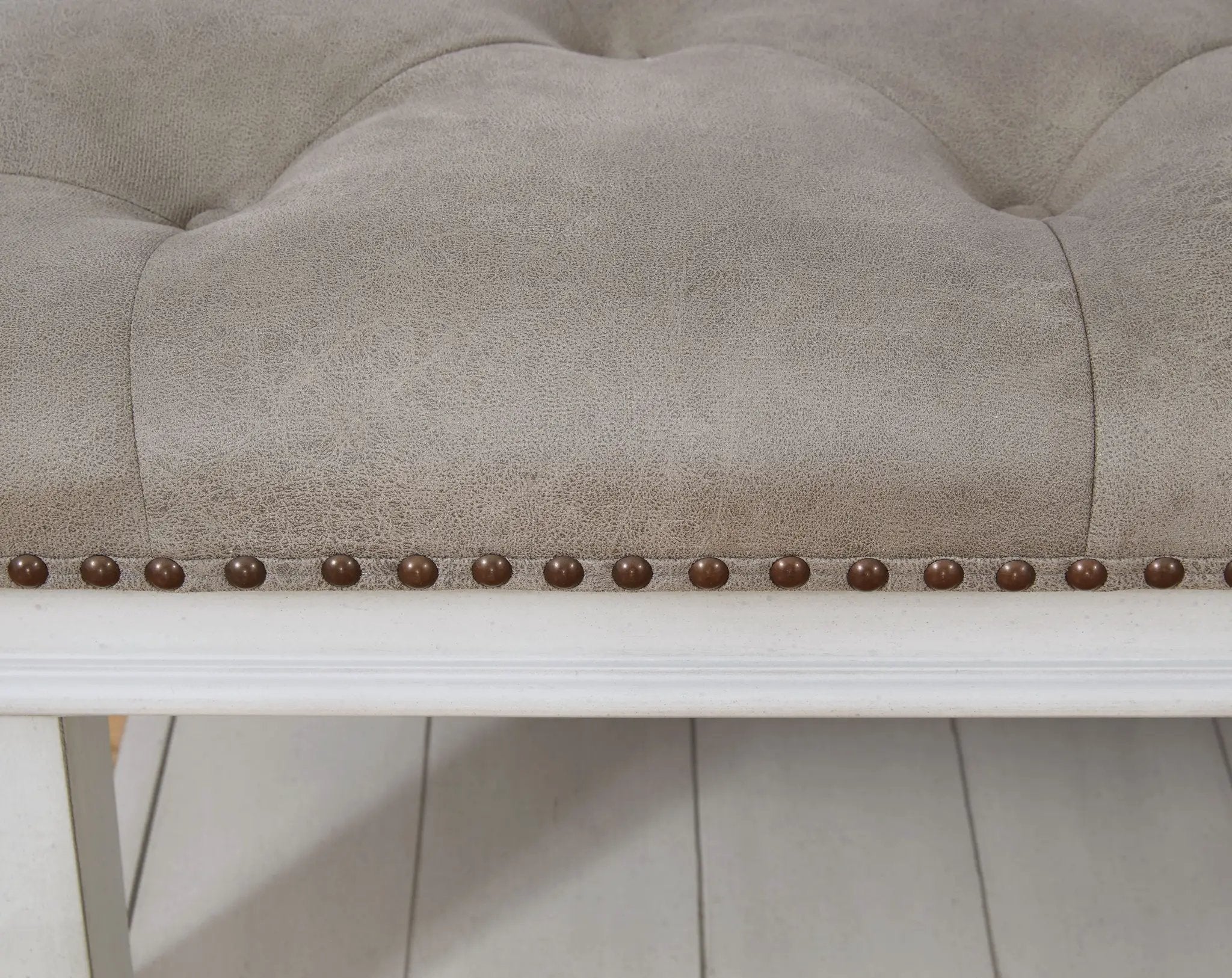 Kanwyn - Uph Ottoman Cocktail Table - Whitewash by Unique Piece Furniture