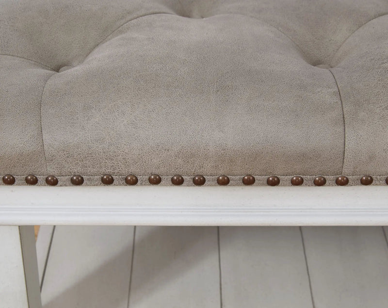 Kanwyn - Uph Ottoman Cocktail Table - Whitewash by Unique Piece Furniture