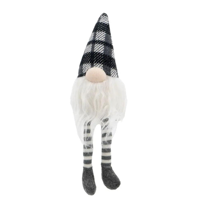 3 Pieces Sitting Gnome, Christmas Table Home Ornaments For Holiday Party Gifts - White / Gray by HouseOfZazla