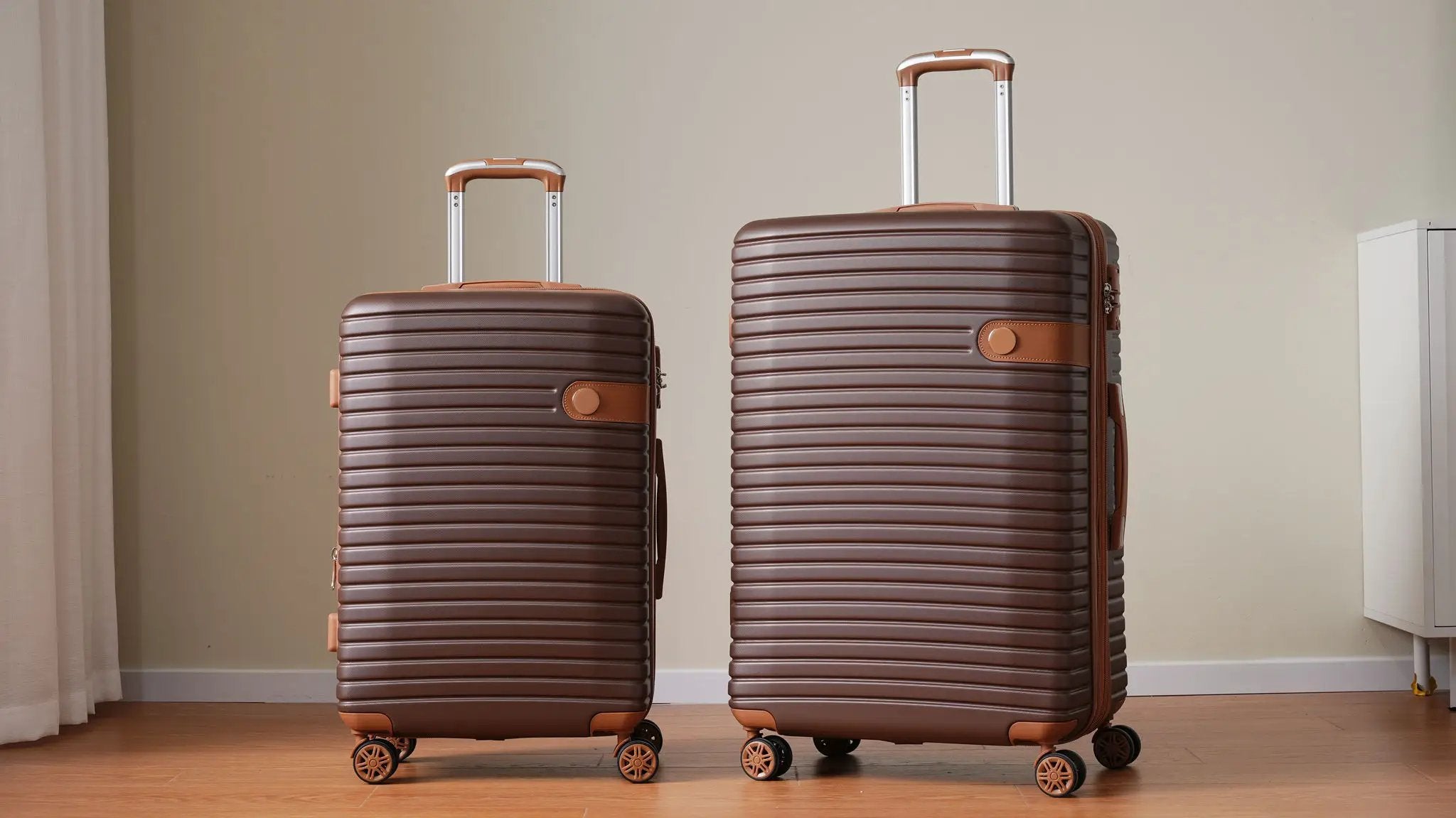 4 Piece Luggage Suitcase Set, Hard Shell Lightweight Expandable Travel Luggage With 4 Packing Cubes by HouseOfZazla