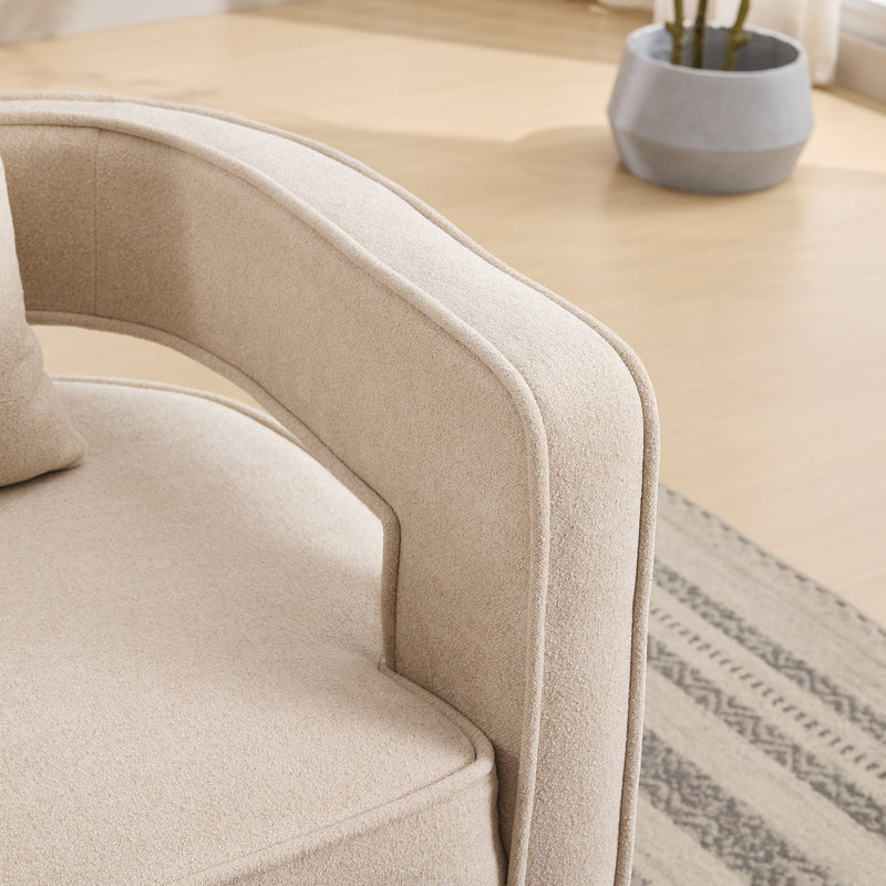 29.1"W Swivel Accent Chair With Weathered Base by HouseOfZazla