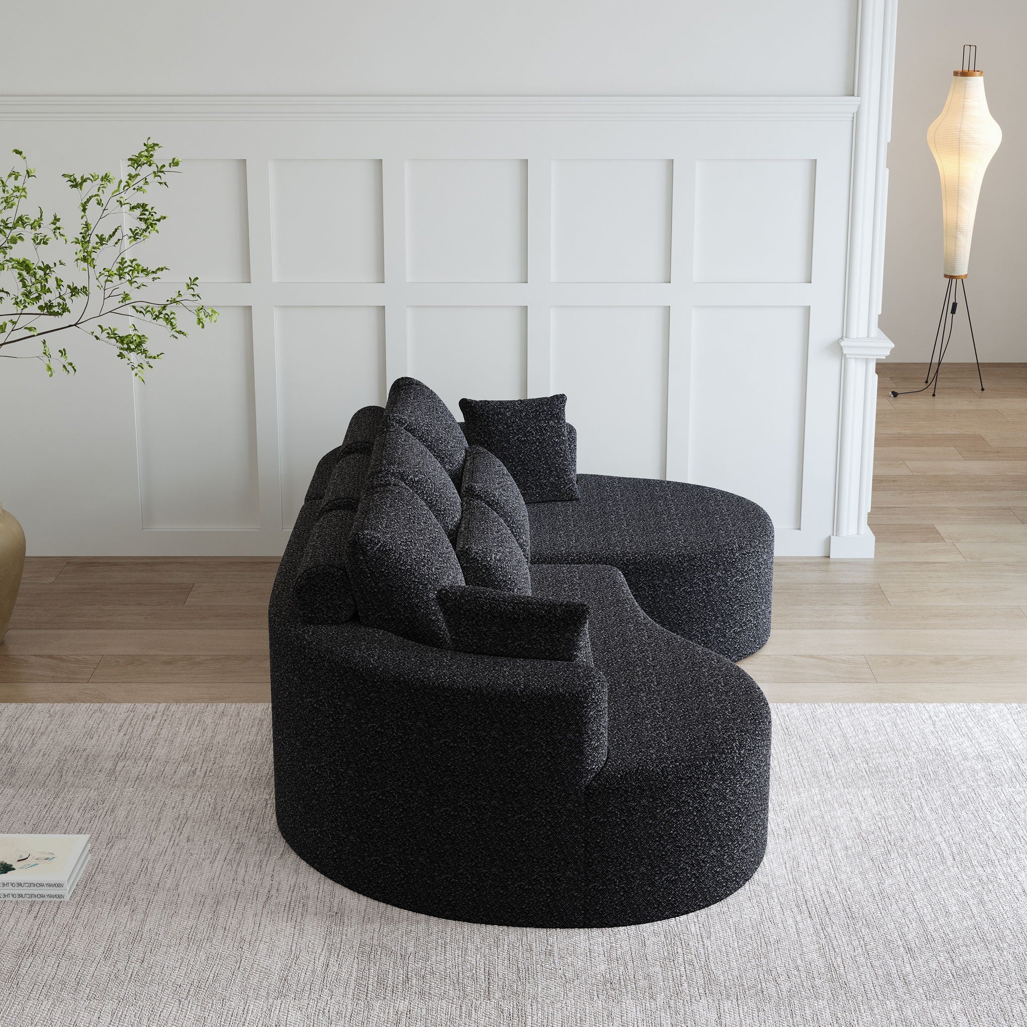 Curved Oversized Sectional Sofa With Extra Deep Seat by HouseOfZazla