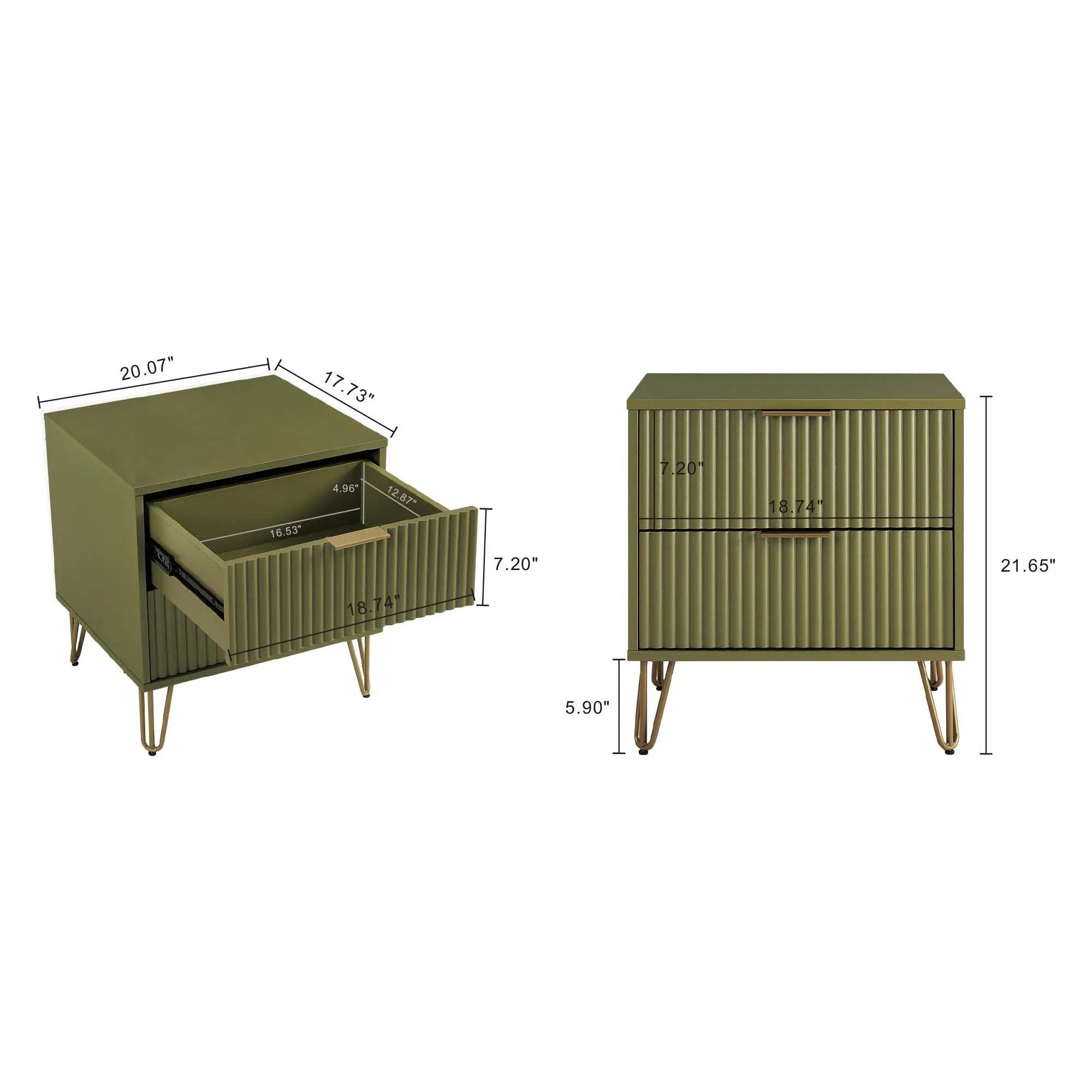 Dumbo - Nightstand With 2 Drawers by HouseOfZazla