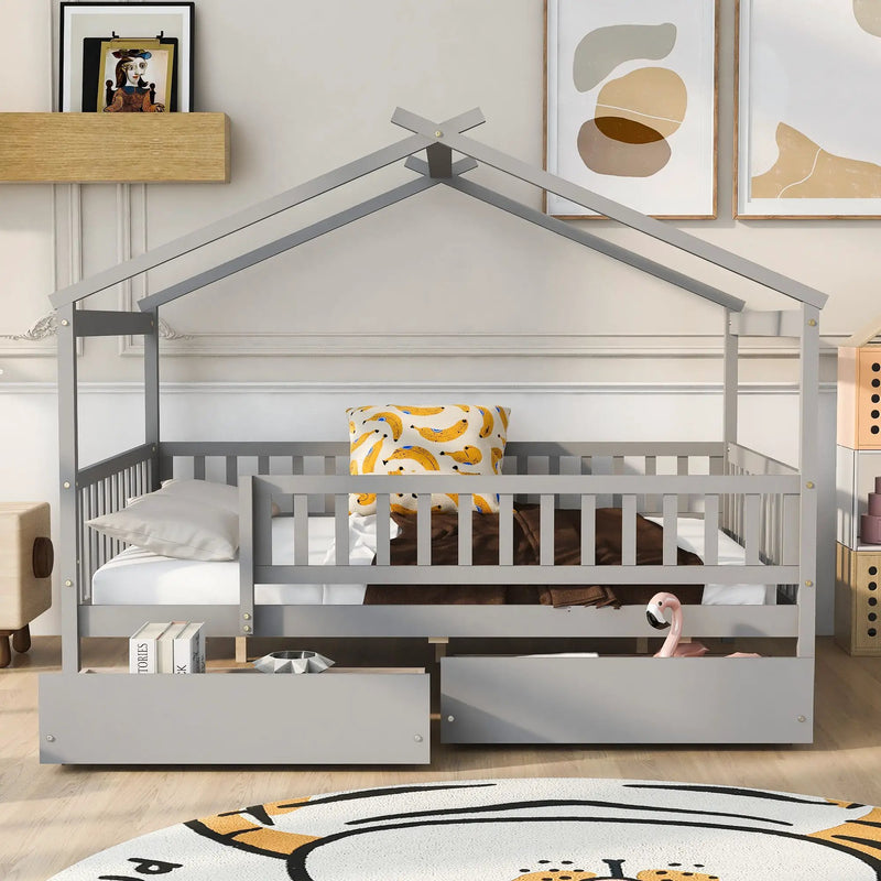House Bed With 2 Drawers by HouseOfZazla