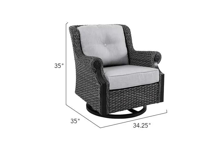 Lassen 4-Piece Firepit Set with Swivel Rocking Chairs by Outdoor-USA®