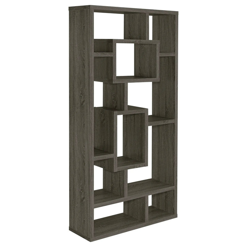 Corey 71-inch 8-shelf Bookshelf Weathered Grey by Unique Piece Furniture