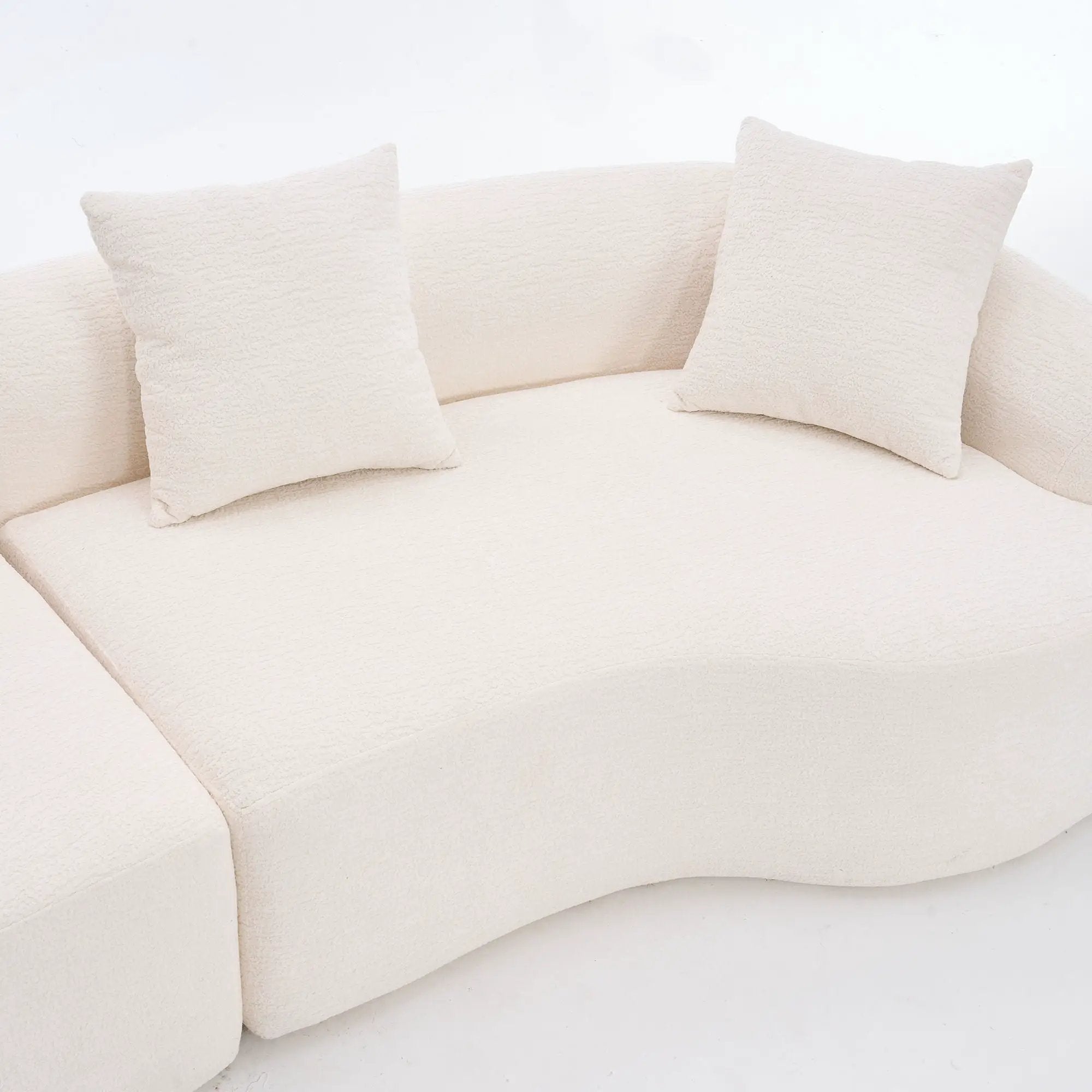 4 Seater Sofa With Fabric, 30D, 60 Hardness Full Sponge, 4 Pillow For Living Room, Home Furniture Sleeper Sectional Sofa For Apartment by HouseOfZazla