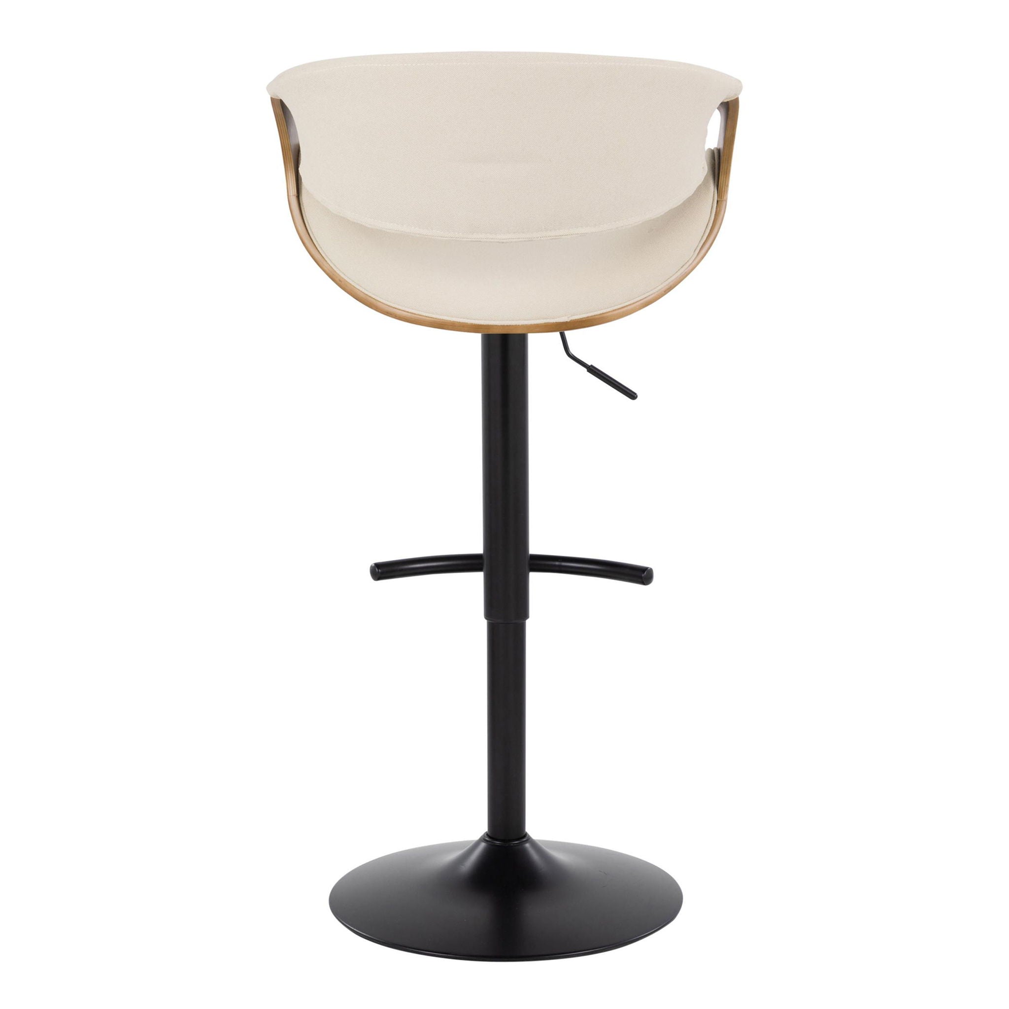 Curvo - Mid Century Modern Adjustable Barstool With Swivel & Rounded T Footrest (Set of 2) by Unique Piece Furniture