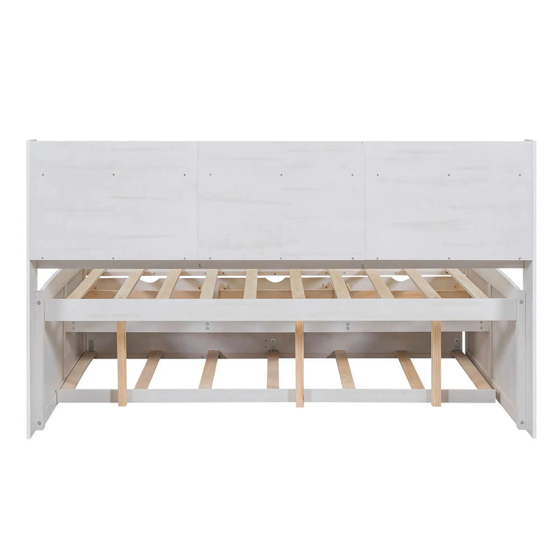 Captain Bed With Built In Bookshelves, 3 Storage Drawers, And Trundle by HouseOfZazla