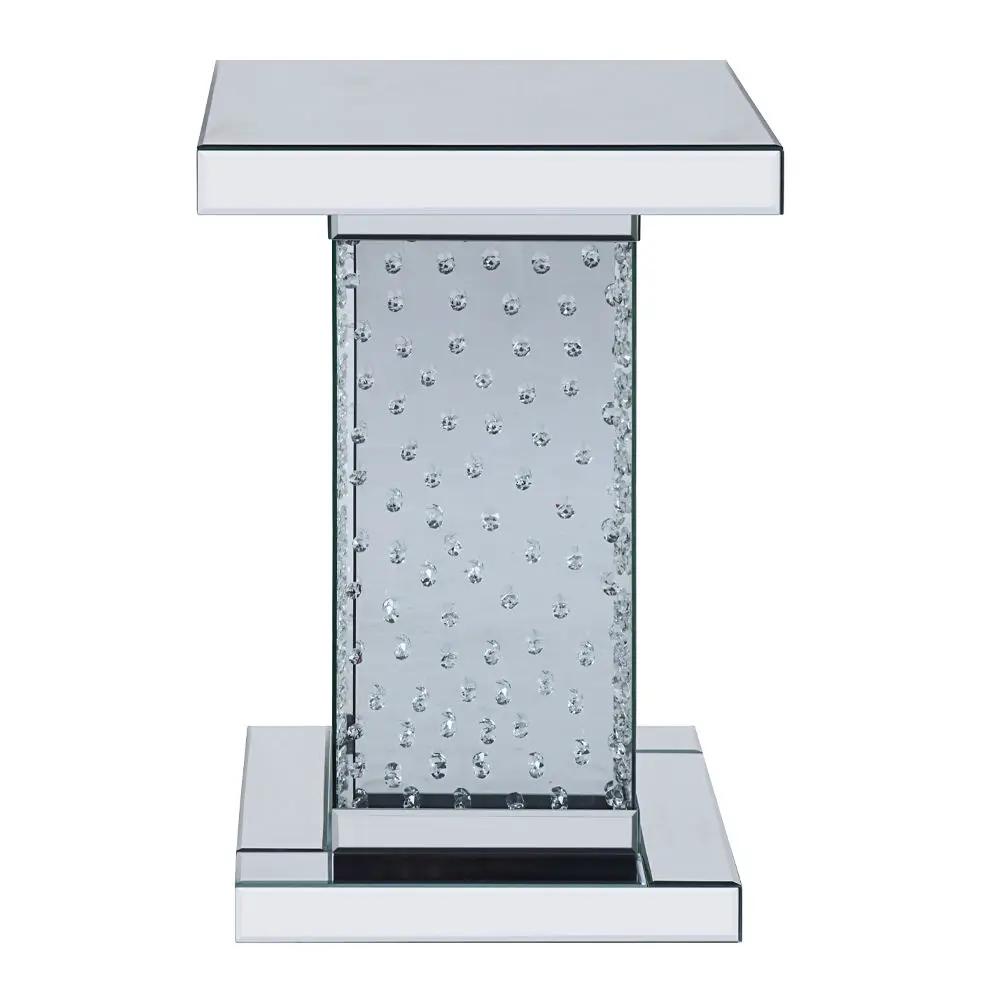 Nysa - 26" End Table - Mirrored & Faux Crystals by Unique Piece Furniture