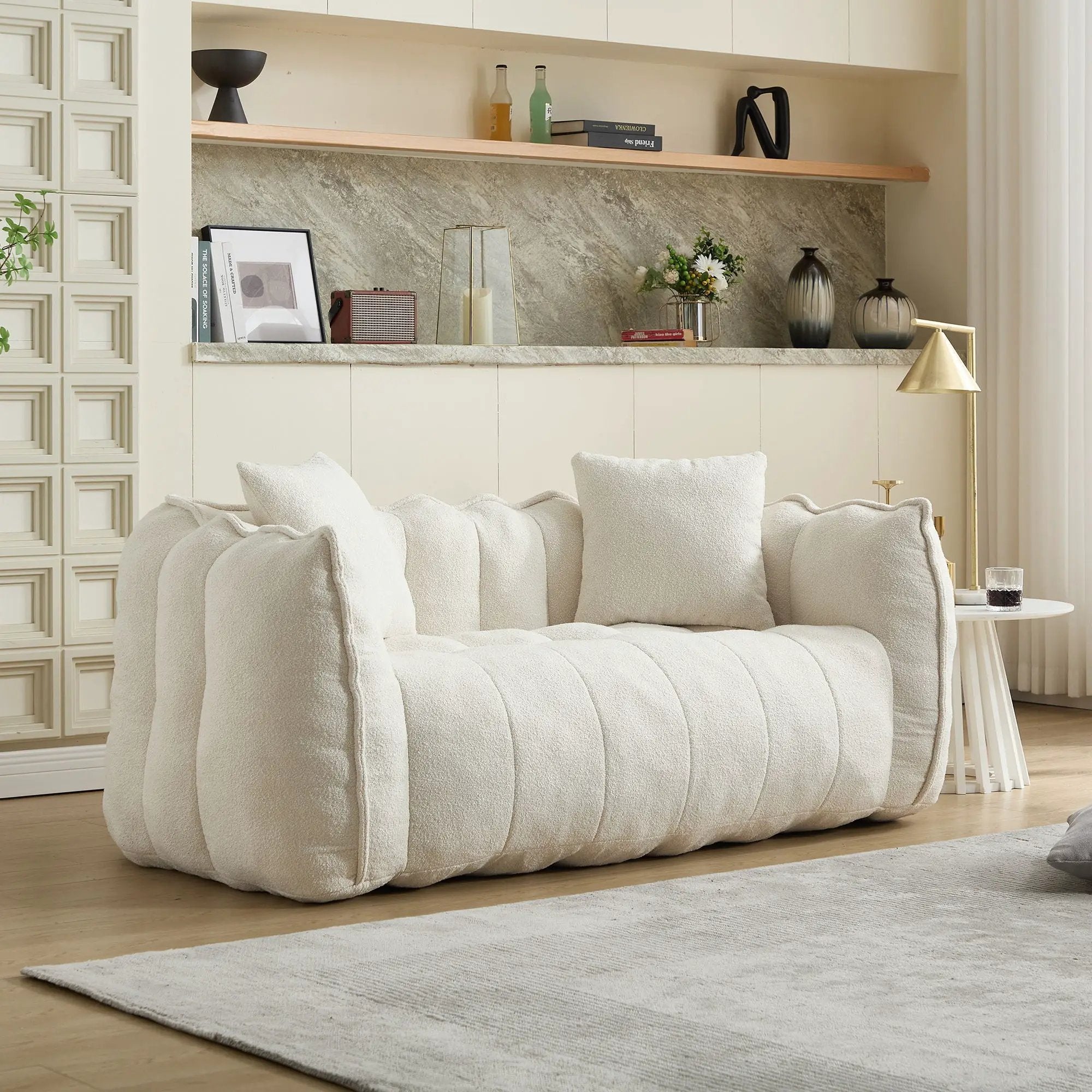 Cozy Beanbag Chair With High Resilience Foam Core For 2 by HouseOfZazla