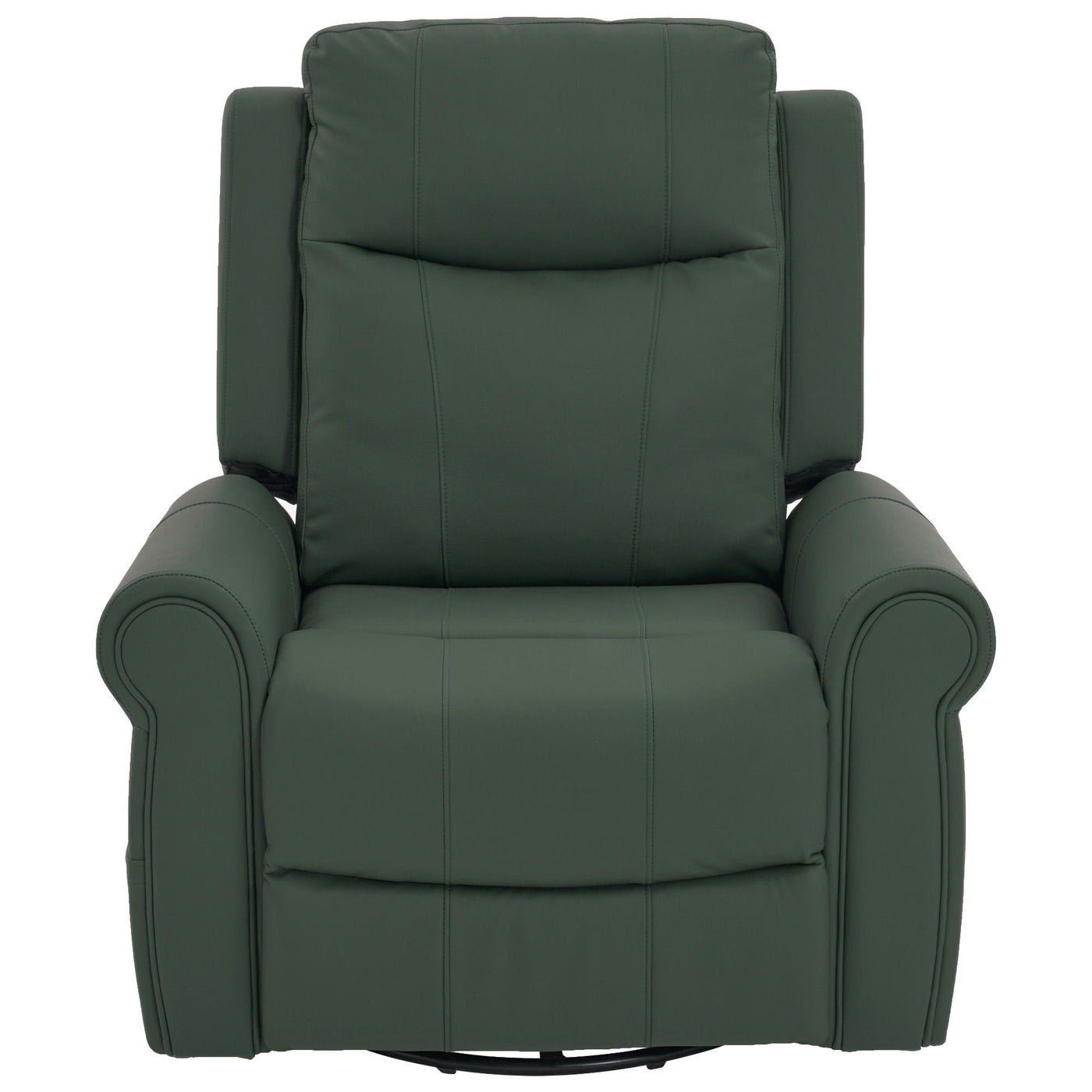 Manual Recliner Chair With 270 Degree Swivel, Massage & Heating, Dual Reclining Positions by Unique Piece Furniture