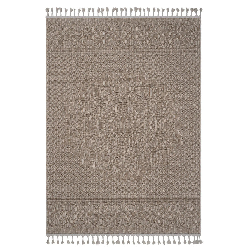 Guros - 8' X 10' Medallion Indoor / Outdoor Area Rug - Beige by Unique Piece Furniture