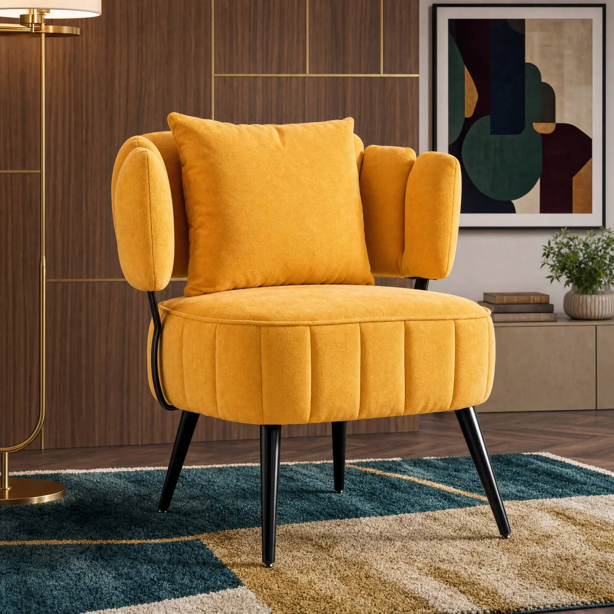 Decorative Armchair With Spring Seat Cushion by HouseOfZazla
