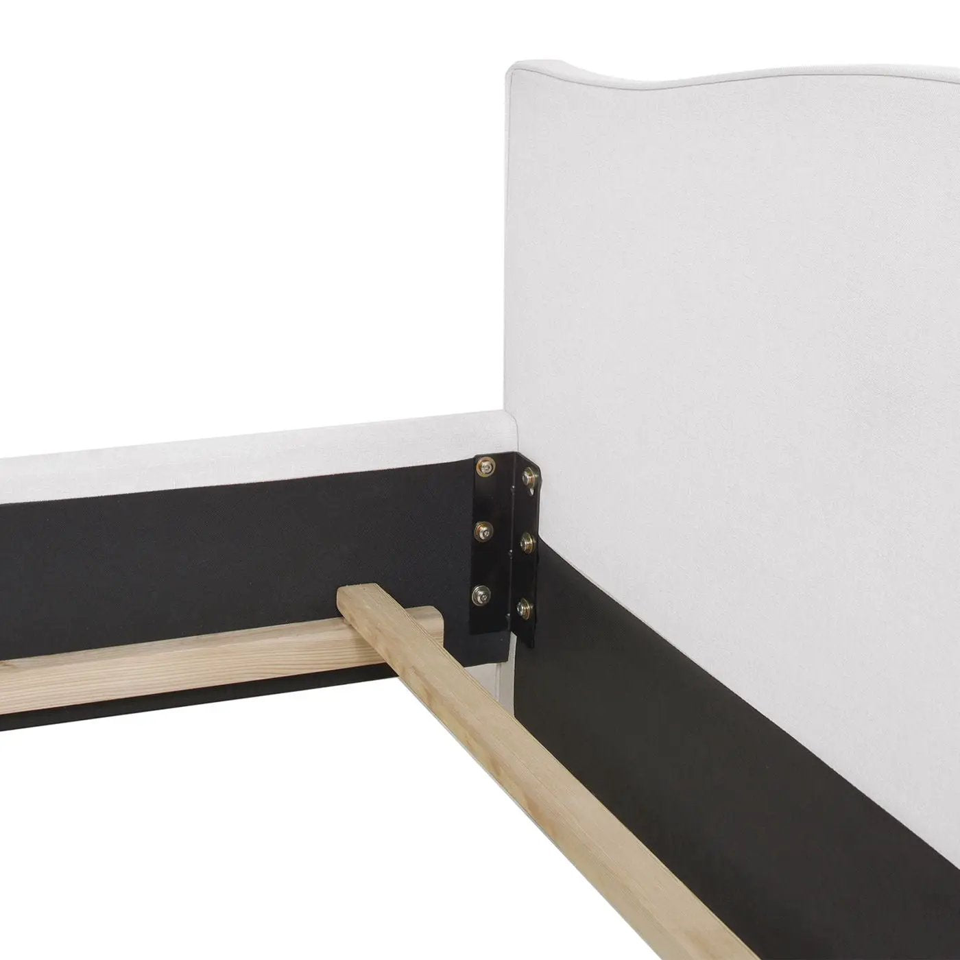 Marcella - Upholstered Shelter Headboard Bed Set by HouseOfZazla