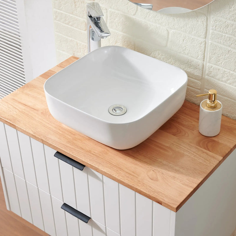 32-Inch Double Drawer Wall-Mounted Bathroom Vanity, photo 5 of 10
