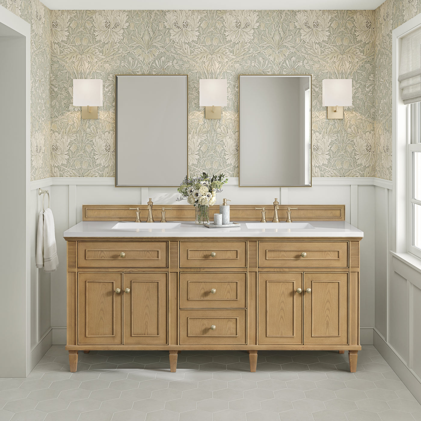 James Martin Lorelai 72" Double Bathroom Vanity, Light Natural Oak, view 35