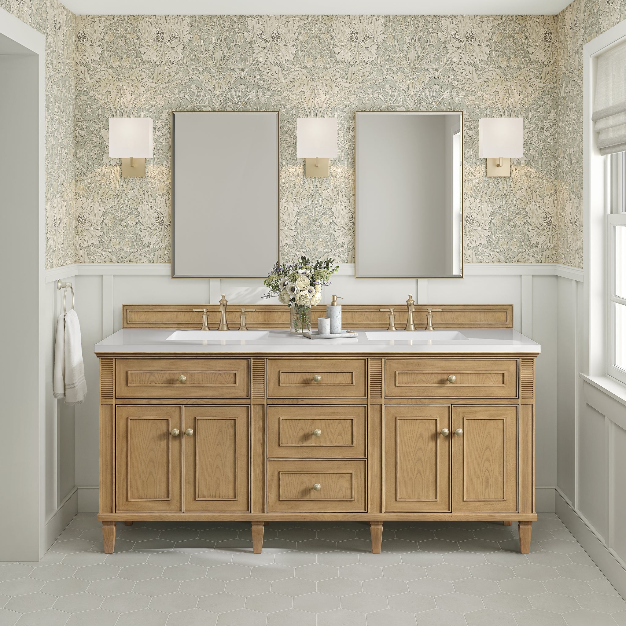 James Martin Lorelai 72" Double Bathroom Vanity, Light Natural Oak, view 35