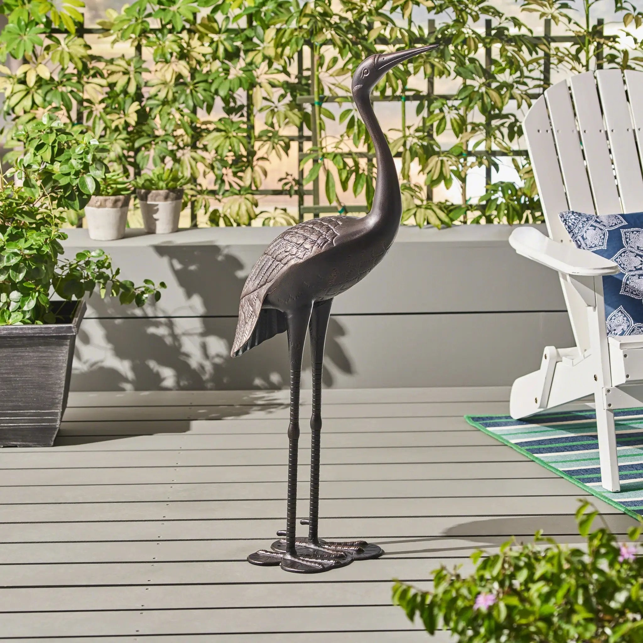 Sunny Outdoor 43 Inch Aluminum Crane, Shiny by HouseOfZazla