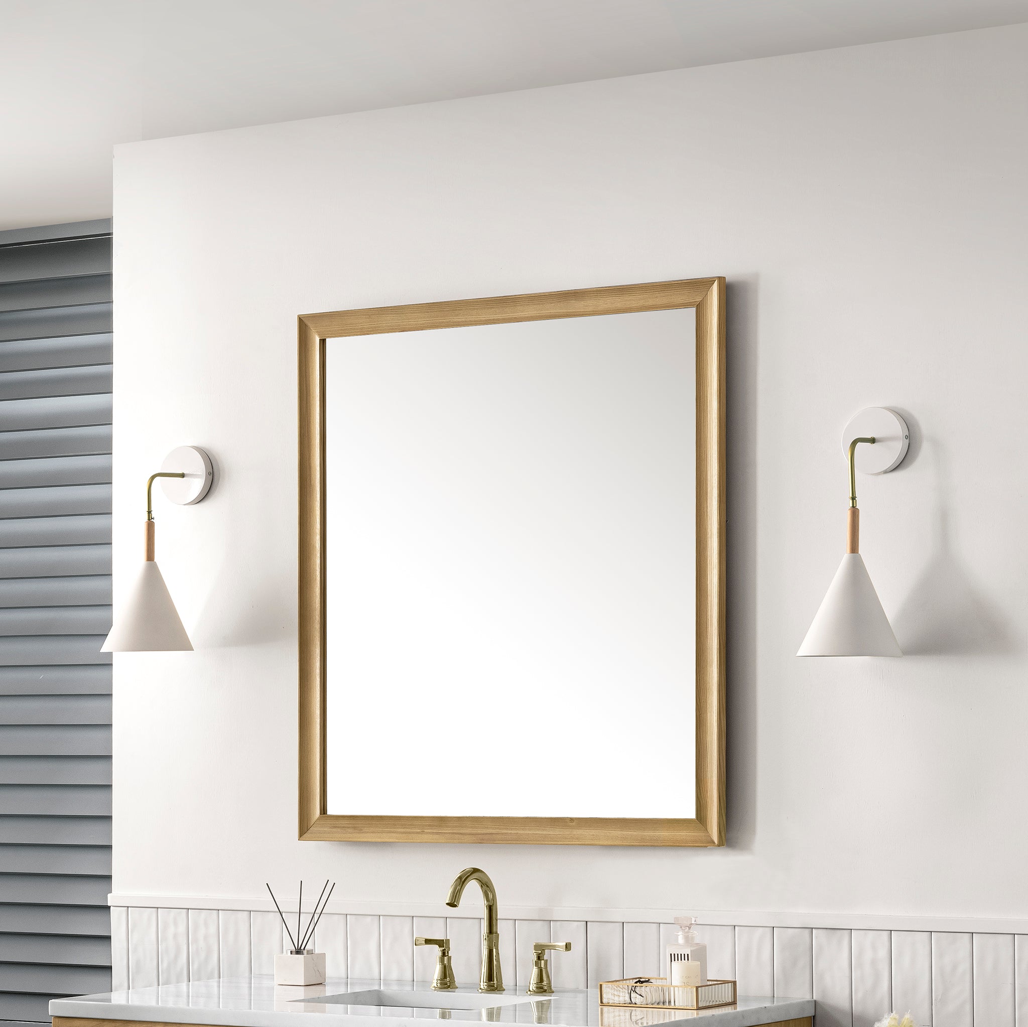 James Martin Glenbrooke 36" Mirror, Light Natural Oak, view 4