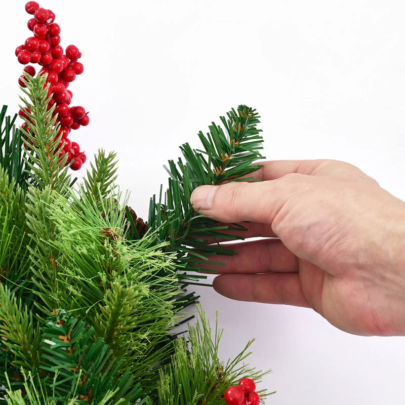 24-Inch Pre-Lit Artificial Christmas Wreath by HouseOfZazla