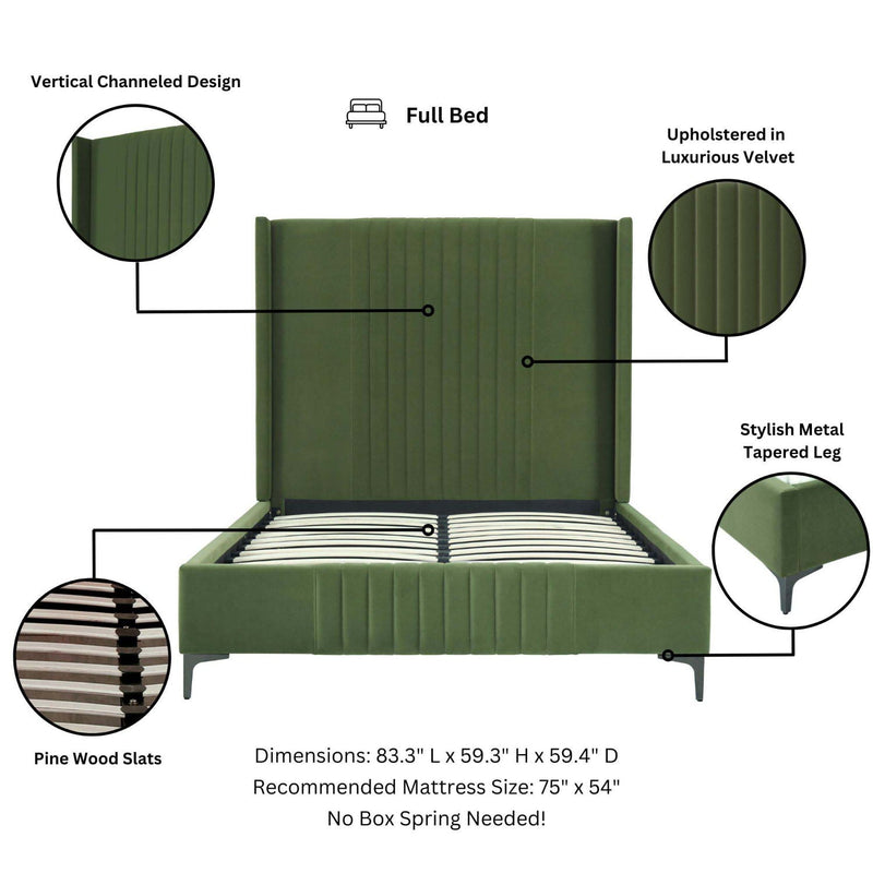 Promenade - Bed With Upholstered Headboard And Slats by HouseOfZazla
