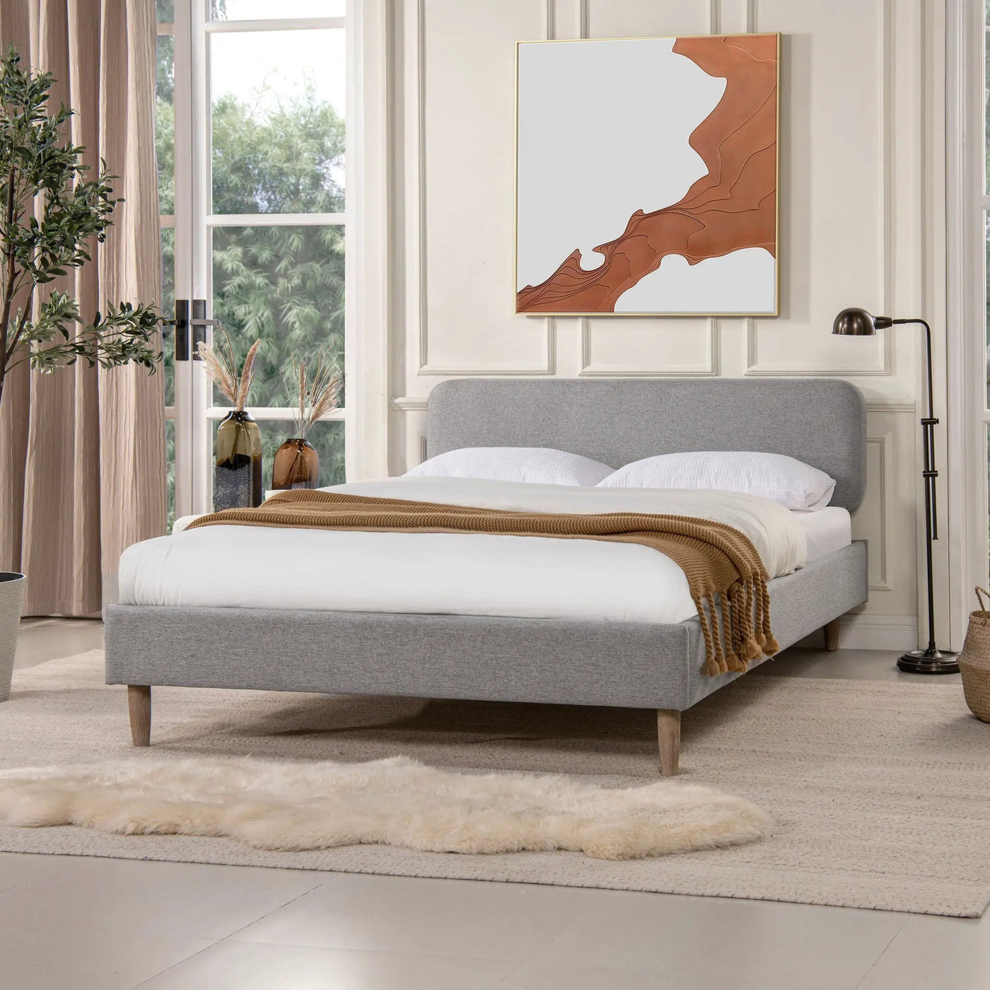 Diego - Low Upholstered Platform Bed by HouseOfZazla