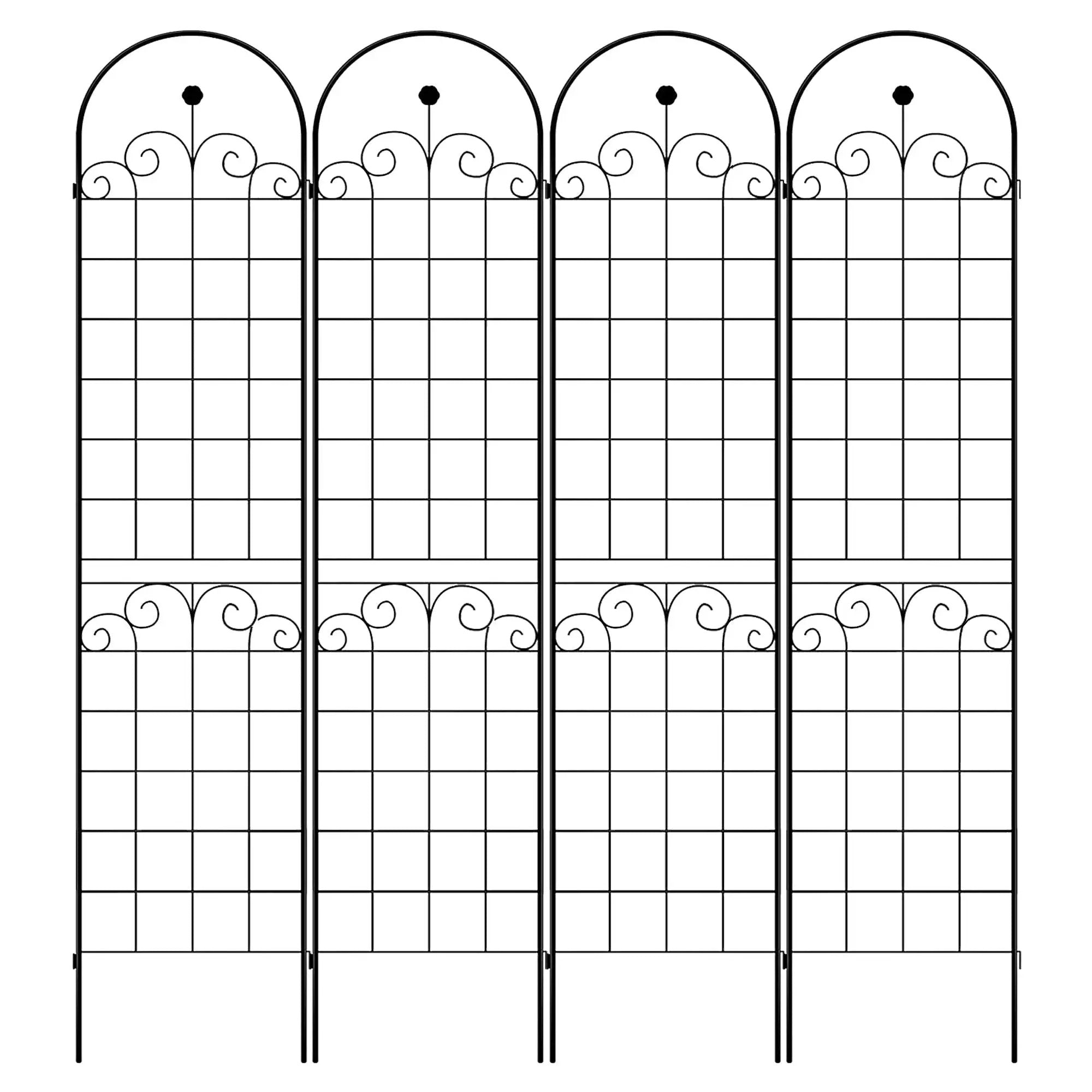 Metal Garden Trellis For Climbing Plants Outdoor Rustproof Plant Support Rose Trellis Netting Trellis by HouseOfZazla