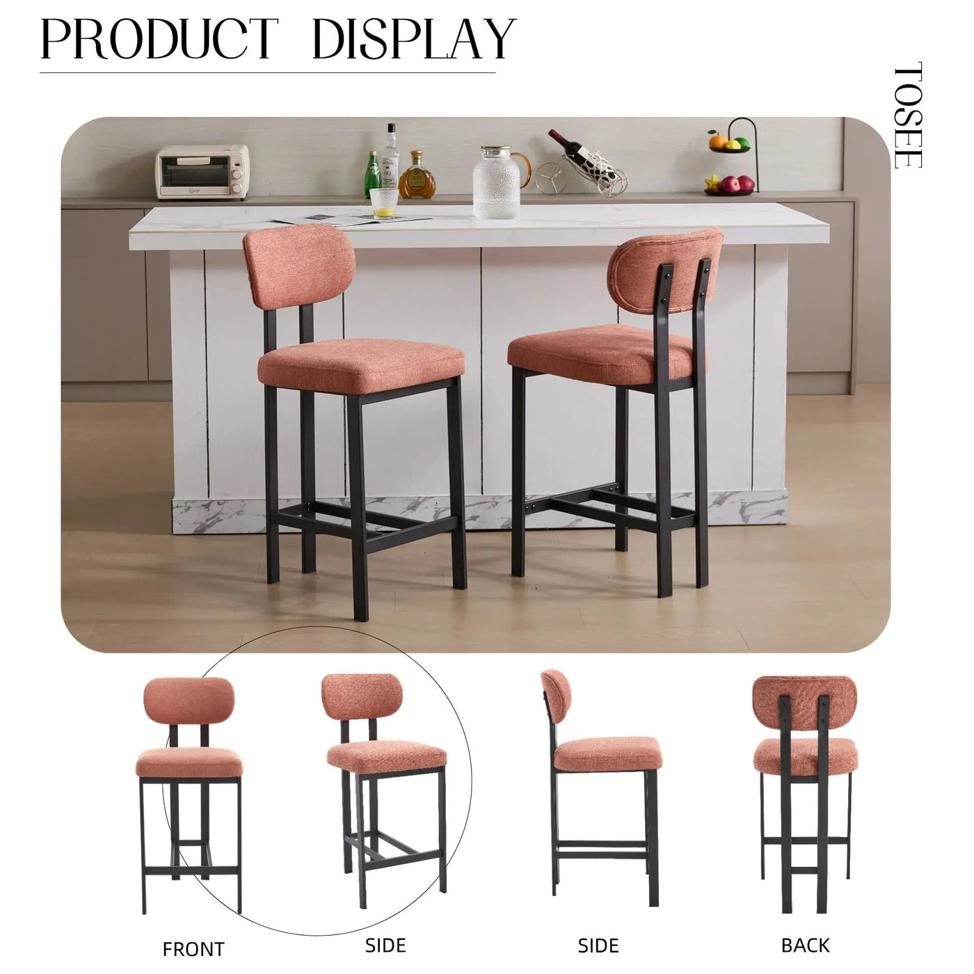 Modern Counter Height Stools (Set of 2) by Unique Piece Furniture