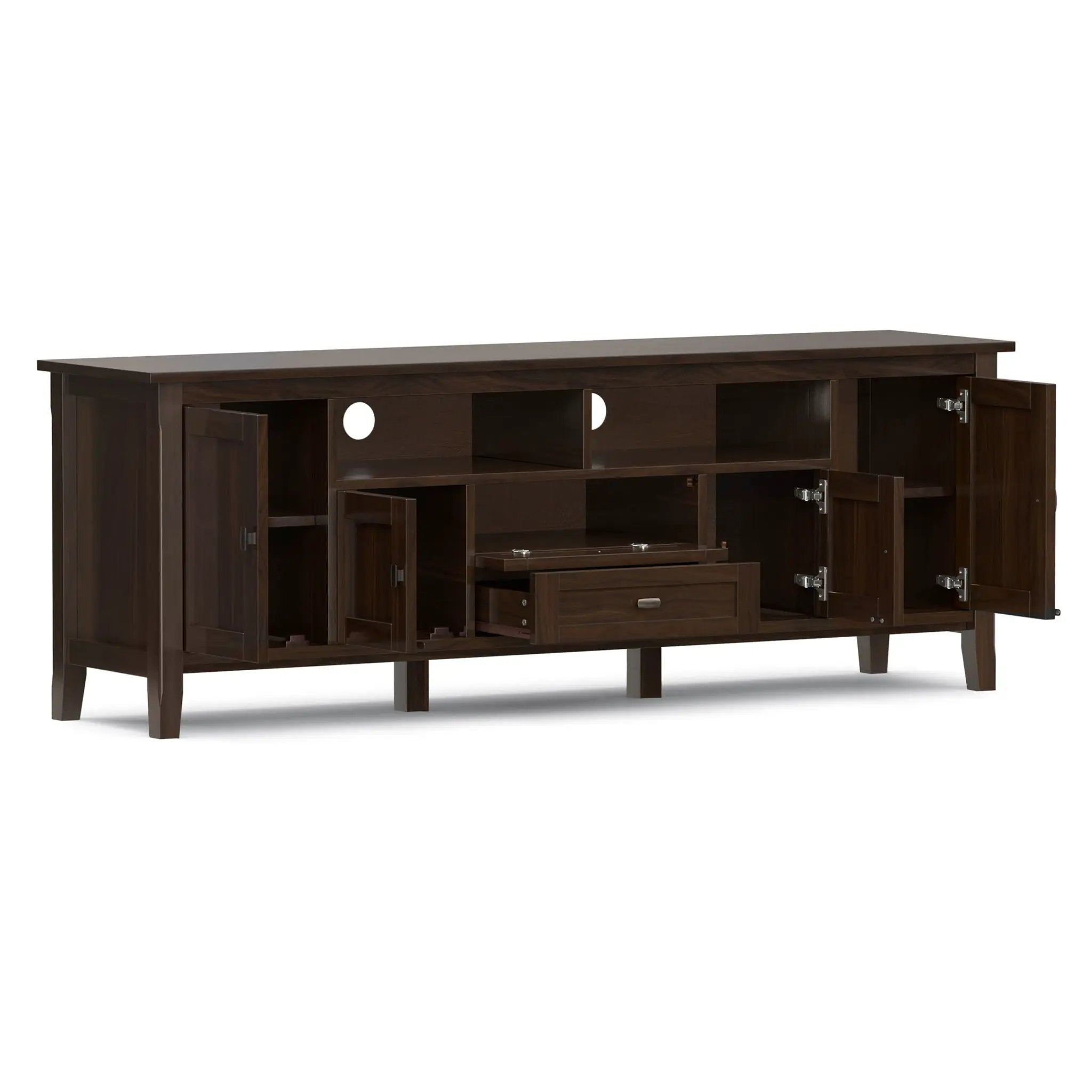 Warm Shaker - TV Media Stand Handcrafted - Tobacco Brown by Unique Piece Furniture