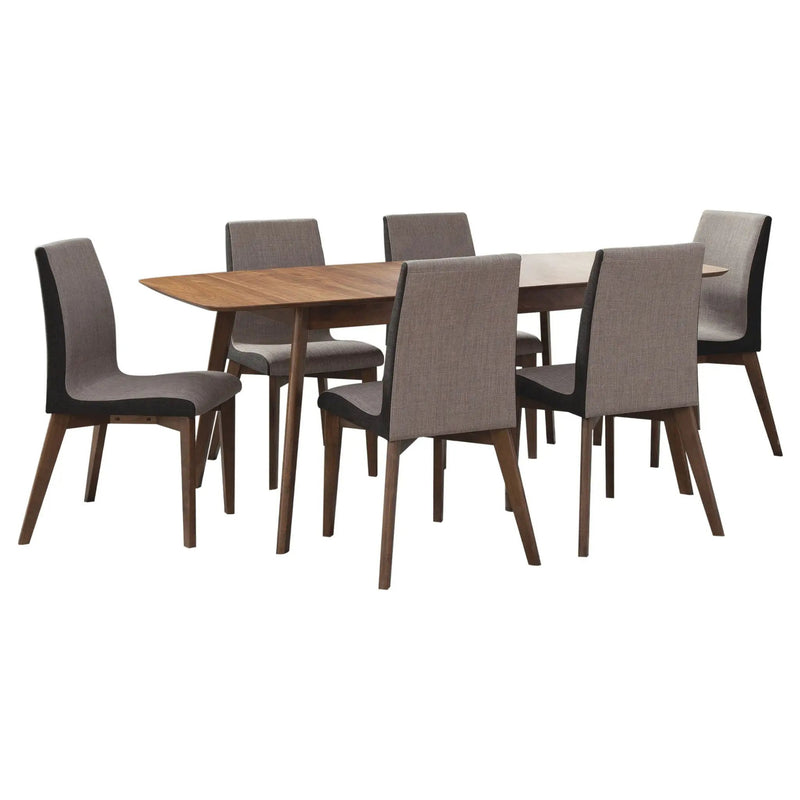 Redbridge 7-piece Rectangular Dining Set Natural Walnut by Unique Piece Furniture