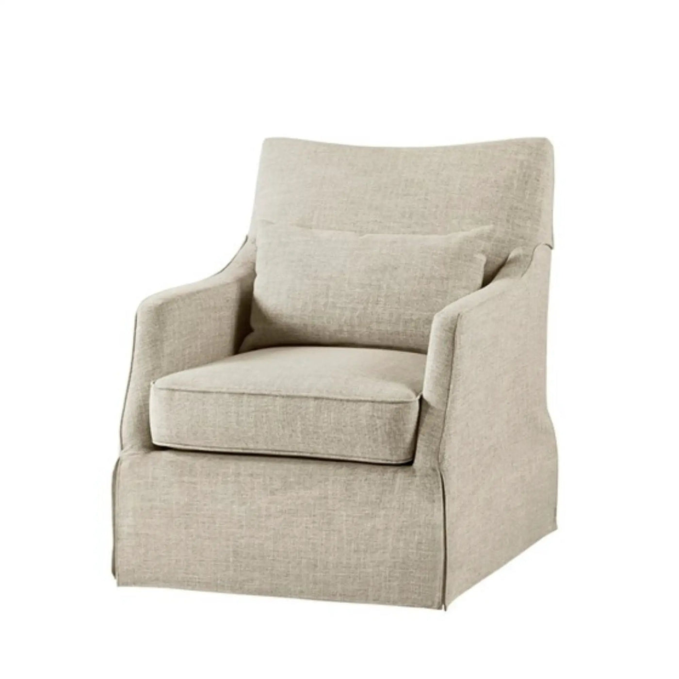 Traditional Design London Skirted Swivel Chair by Unique Piece Furniture