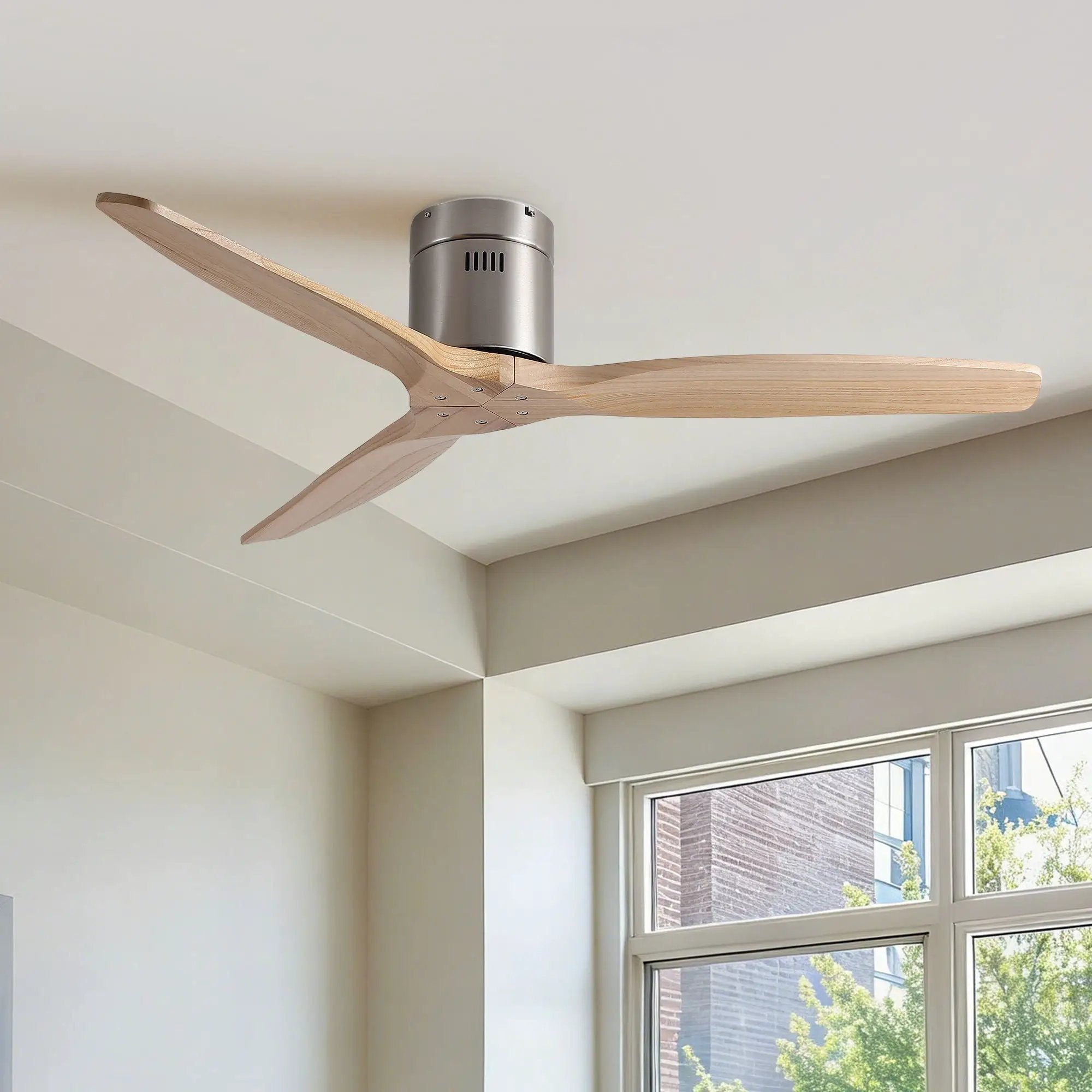 Low Profile Flush Mount Ceiling Fan Without Light by Unique Piece Furniture
