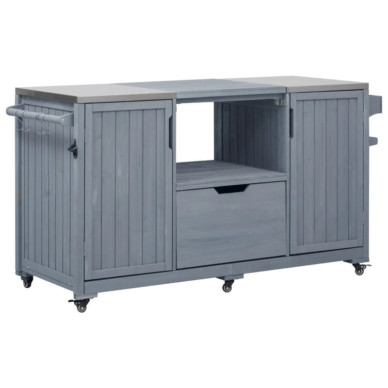 K&K 66.5" Outdoor Kitchen Island for Big Green Egg Grills by HouseOfZazla