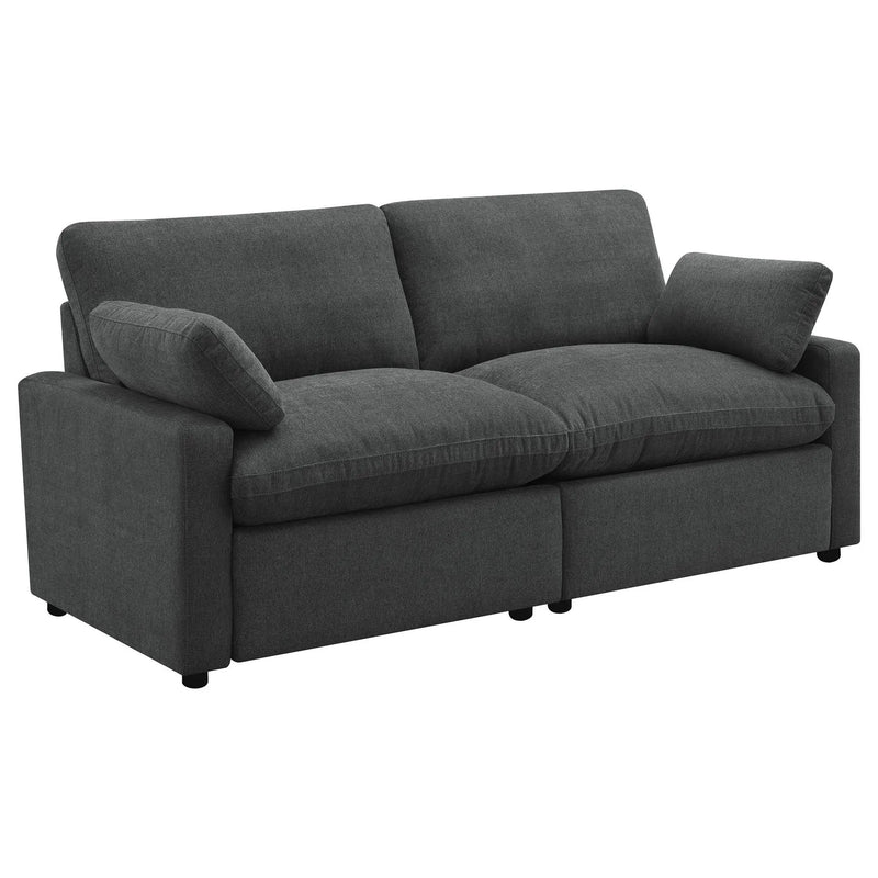 Collins Modular Power Loveseat Dark Grey by Unique Piece Furniture
