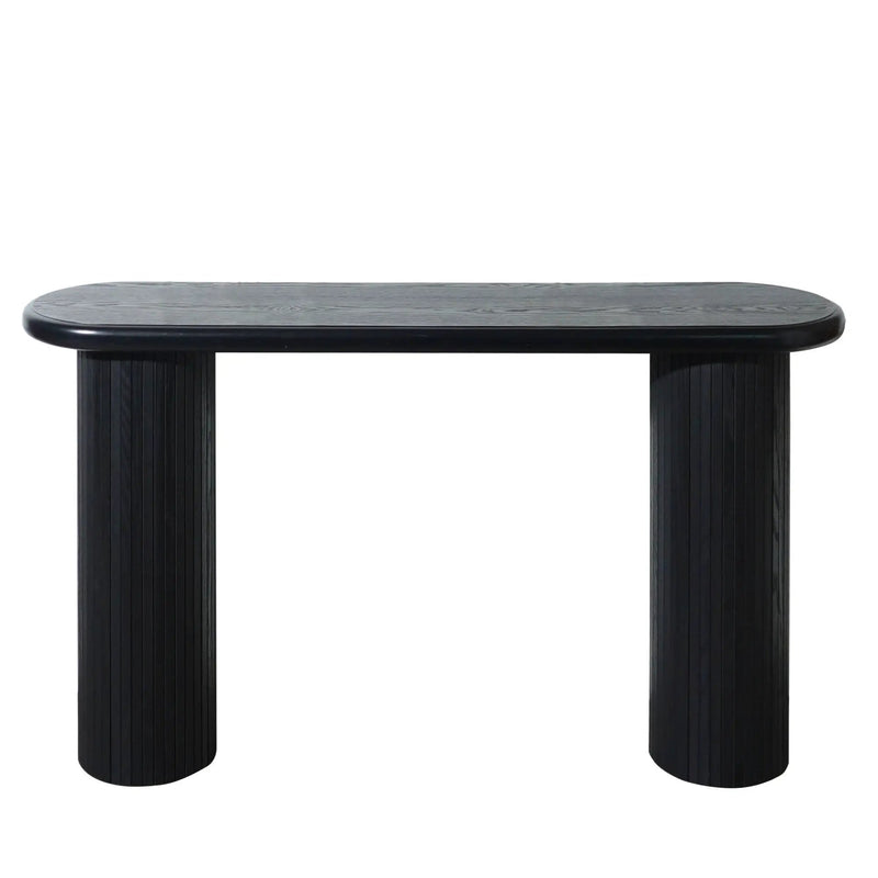 Fluted Cylinder Console Table - Black