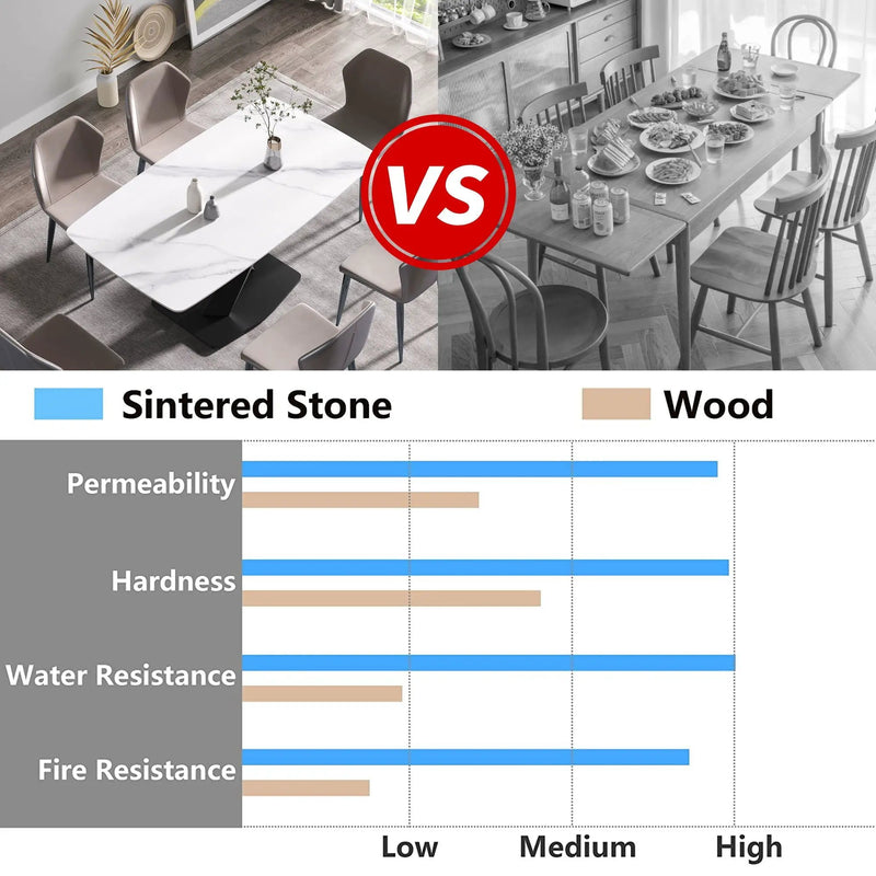 70.87" Modern Artificial Stone White Curved Black Metal Leg Dining Table, Can Accommodate 6-8 People - White / Black by HouseOfZazla