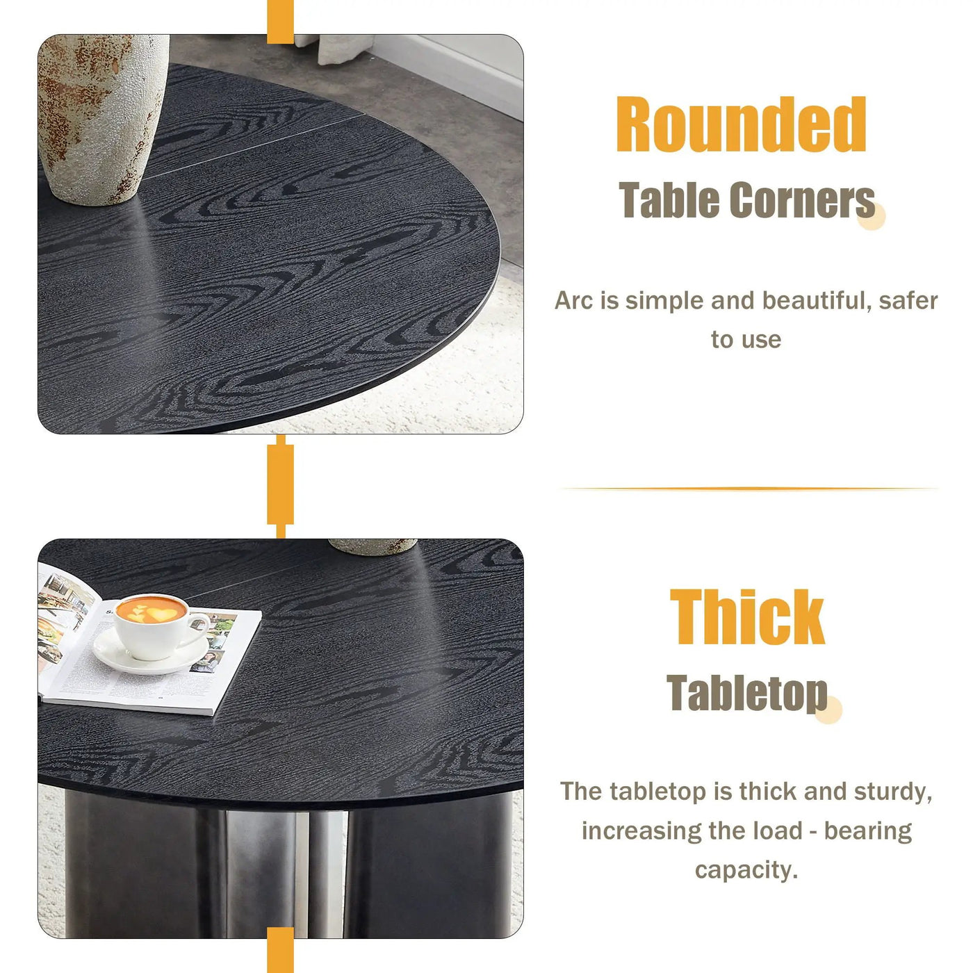 Round Dining Table With Cross Base, Modern Home Furniture by HouseOfZazla