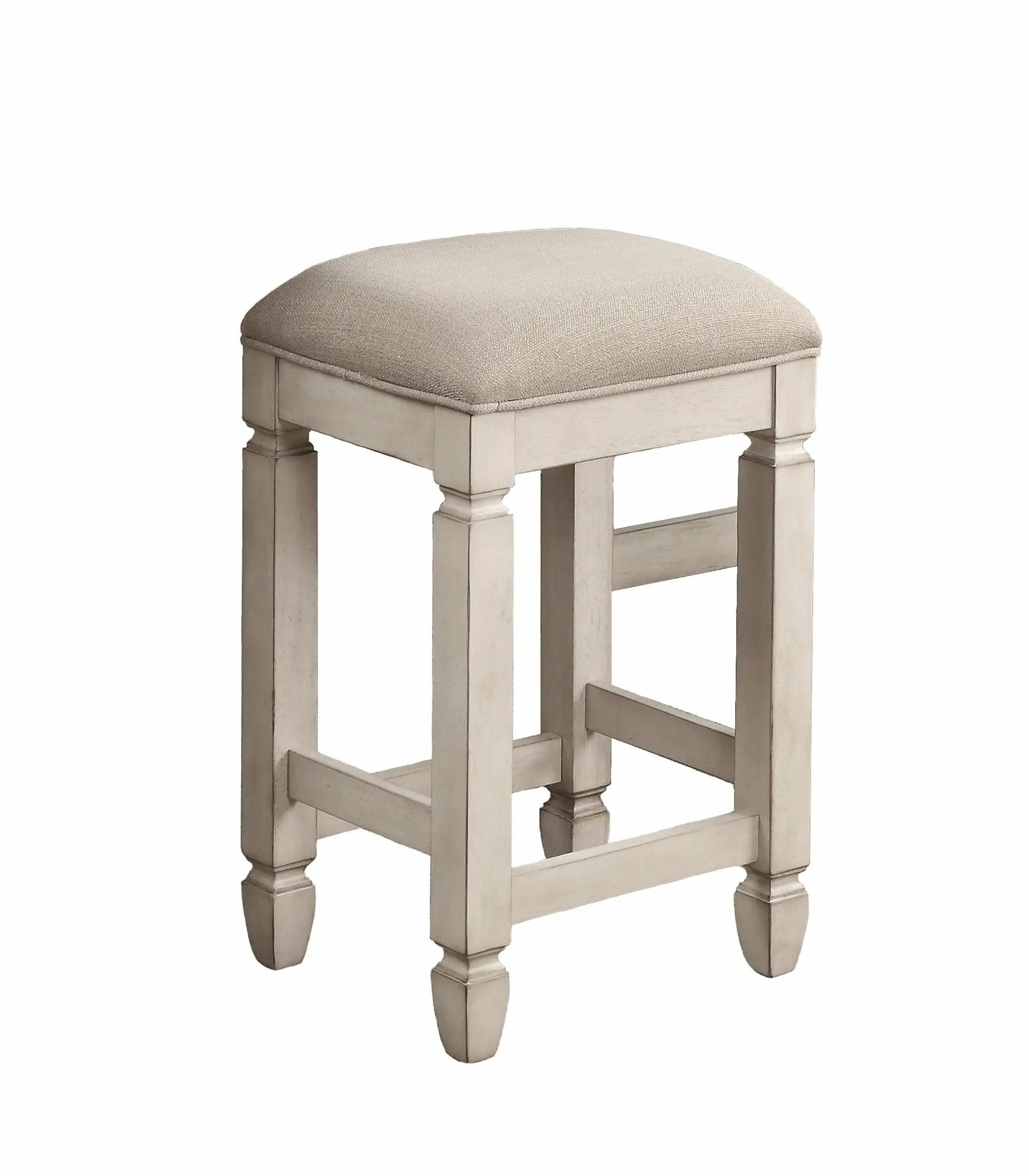 Console Table With 4 Stools - Antique White by HouseOfZazla