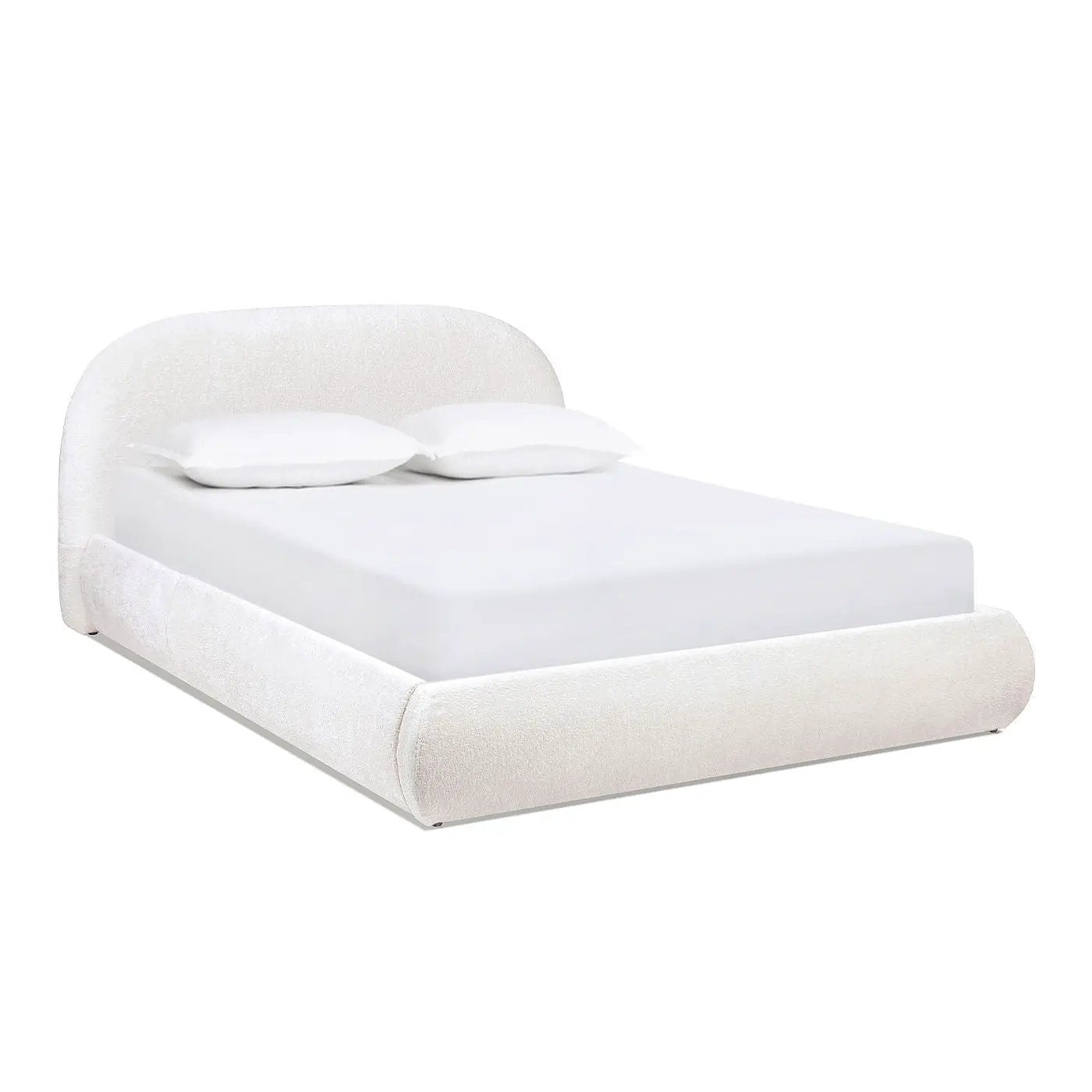 Archie Puffy Grounded - Upholstered Platform Bed by HouseOfZazla