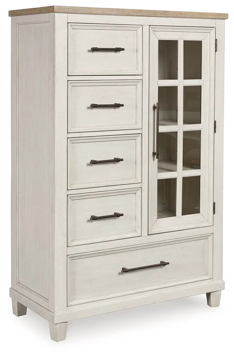 Shaybrock - Door Chest - Antique White / Brown by Unique Piece Furniture