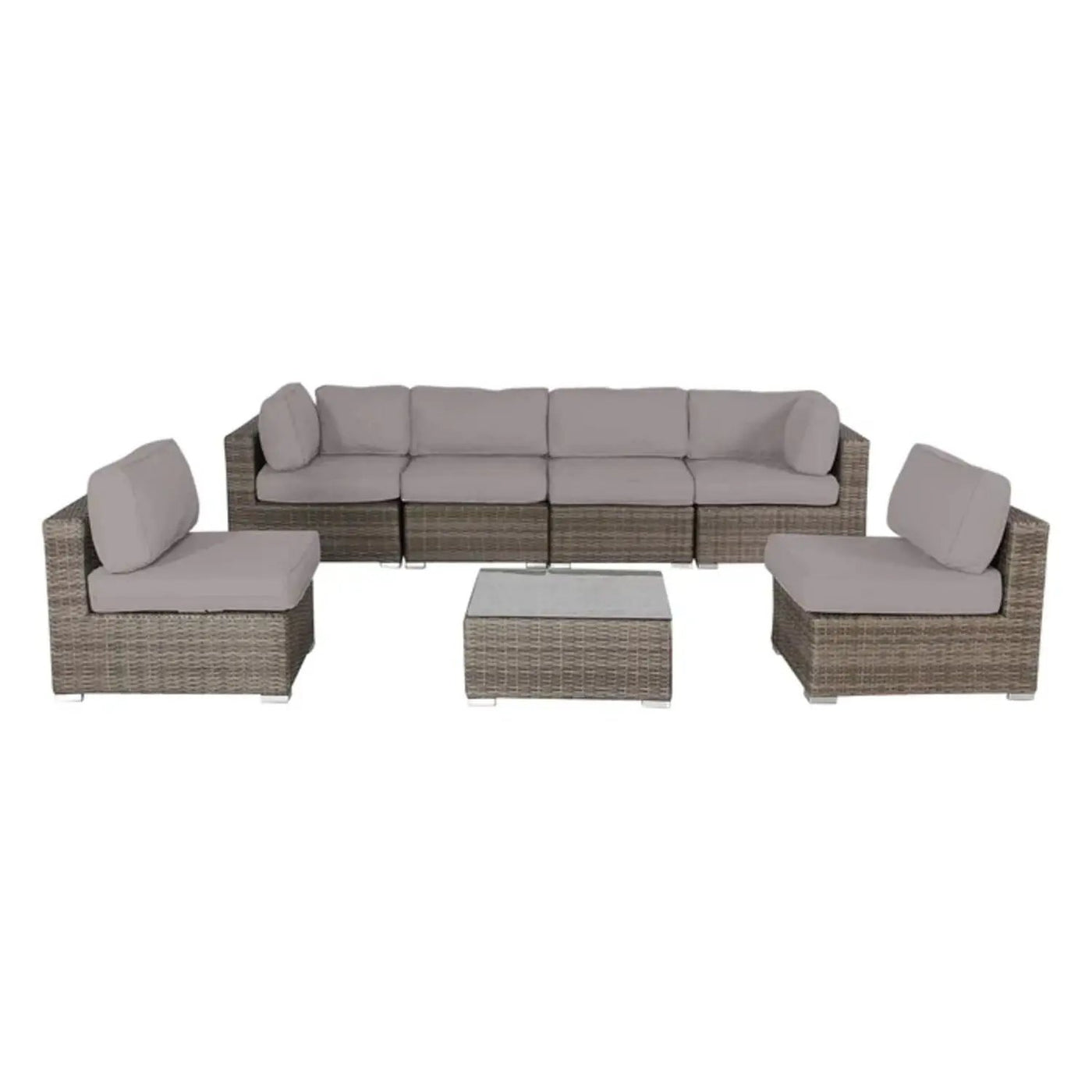 Seating Set With Cushions Handcrafted Wicker Design by Unique Piece Furniture