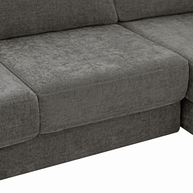 L-Shaped Modular Sofa With Double Layer Cushion by HouseOfZazla