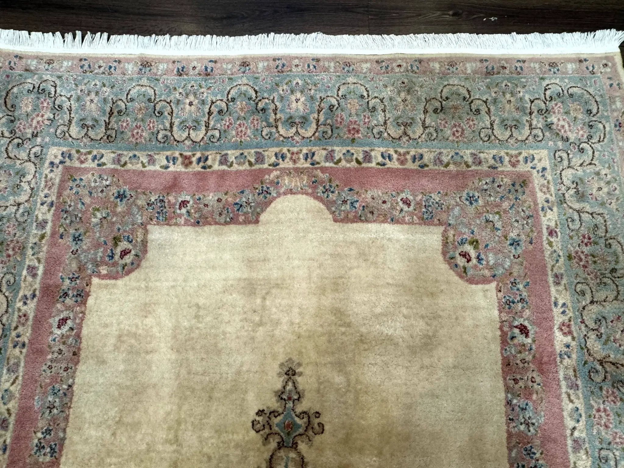 Persian Kerman Rug 6x9, Pastel Colors, Semi Open Field by Jewel Rugs
