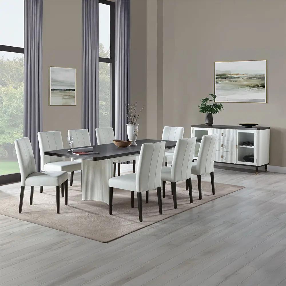 Carena - Dining Table With Leaf - White & Brown by Unique Piece Furniture