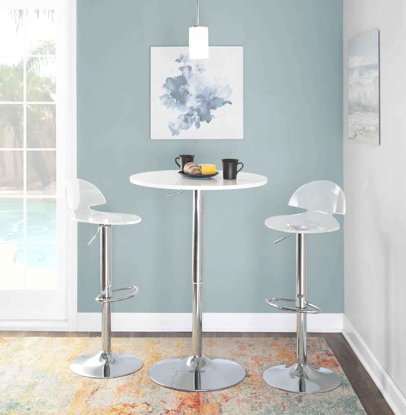 Elia - Contemporary Adjustable Bar Table by HouseOfZazla