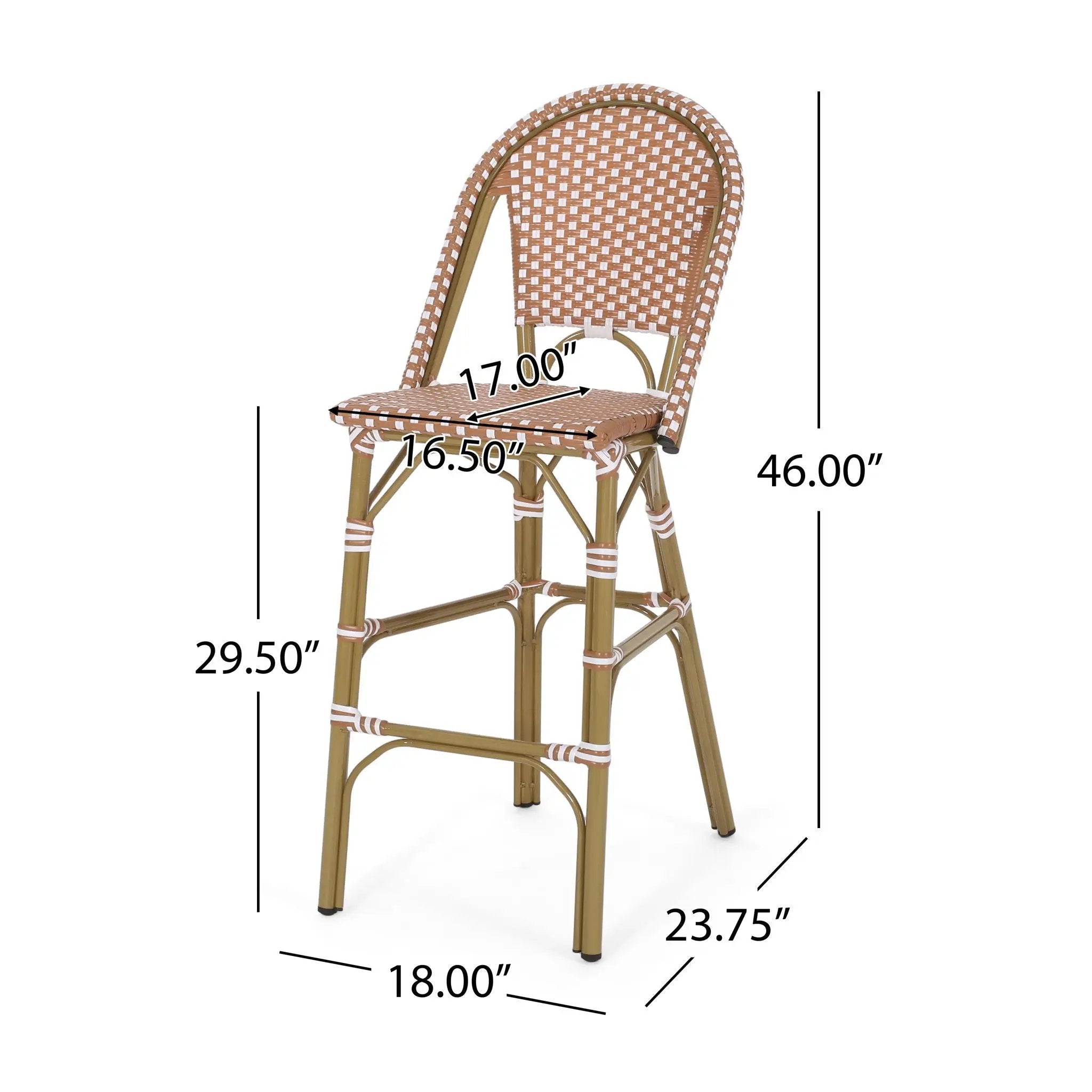 Outdoor PE Rattan French Barstool Set by HouseOfZazla