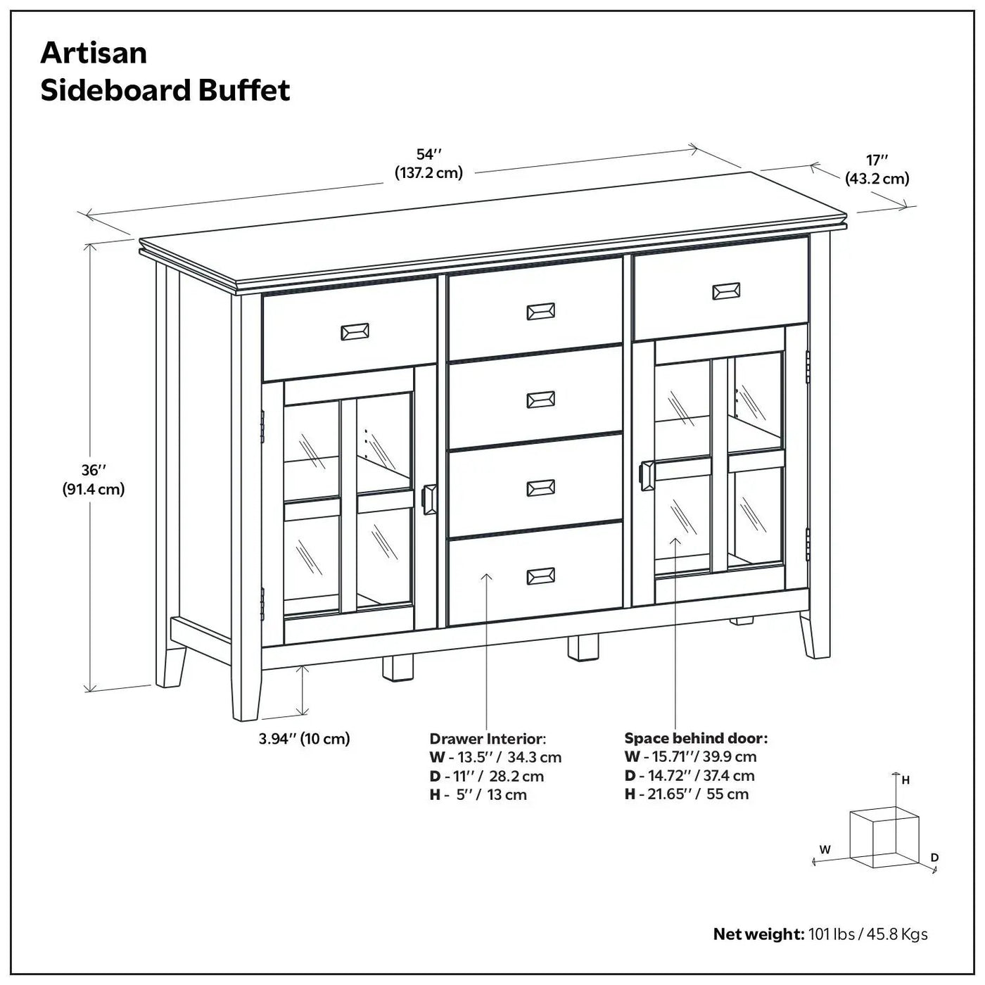Artisan - Handcrafted Sideboard Buffet by HouseOfZazla