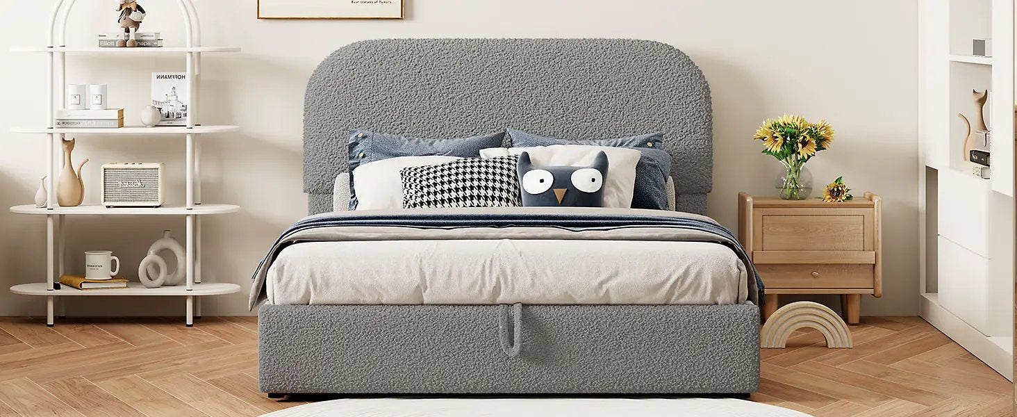 Upholstered Platform Bed With Hydraulic Storage System by HouseOfZazla