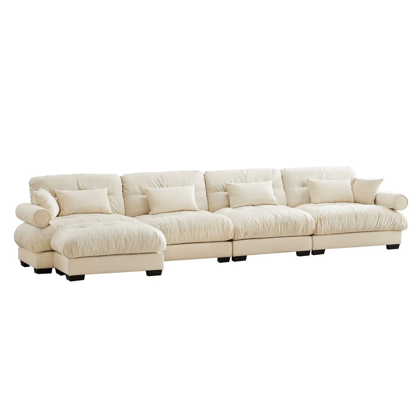 Super Comfort Oversized Modular Sectional Sofa With Movable Ottoman by HouseOfZazla